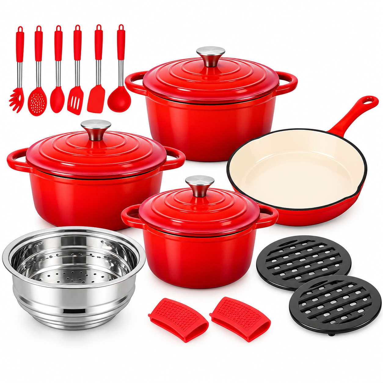 Jogo de Panelas de Ferro Fundido Esmaltadas Select Cook